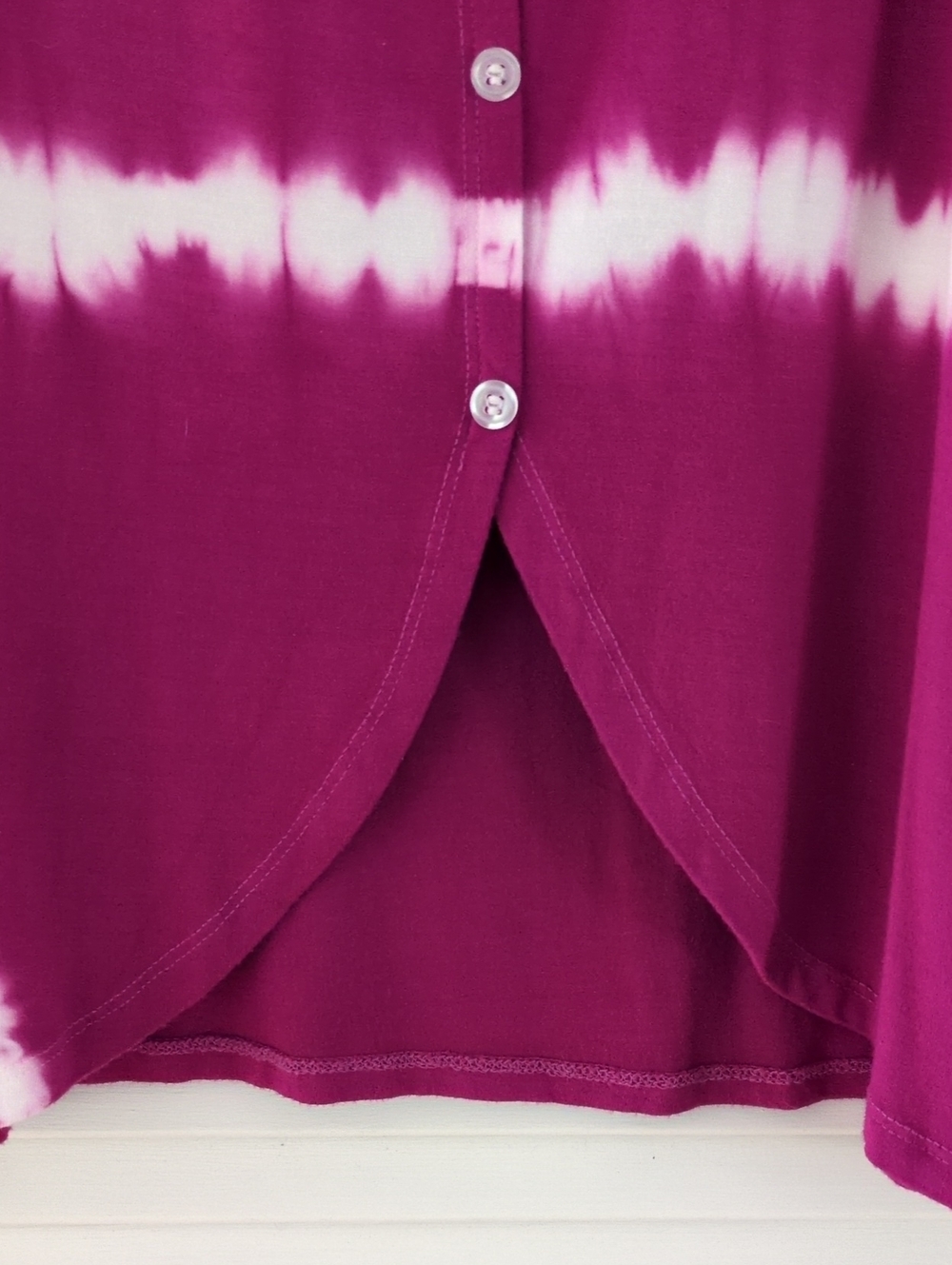 Olive & Oak Tie-Dye Scoop Neck Tank Top Blouse. Sz S Magenta/White - Picture 6 of 9